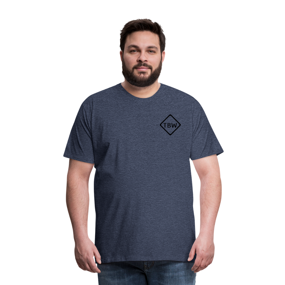 Not All Who Wander Men's Premium T-Shirt - heather blue