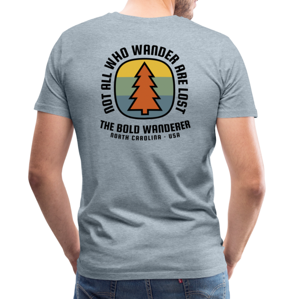 Not All Who Wander Men's Premium T-Shirt - heather ice blue