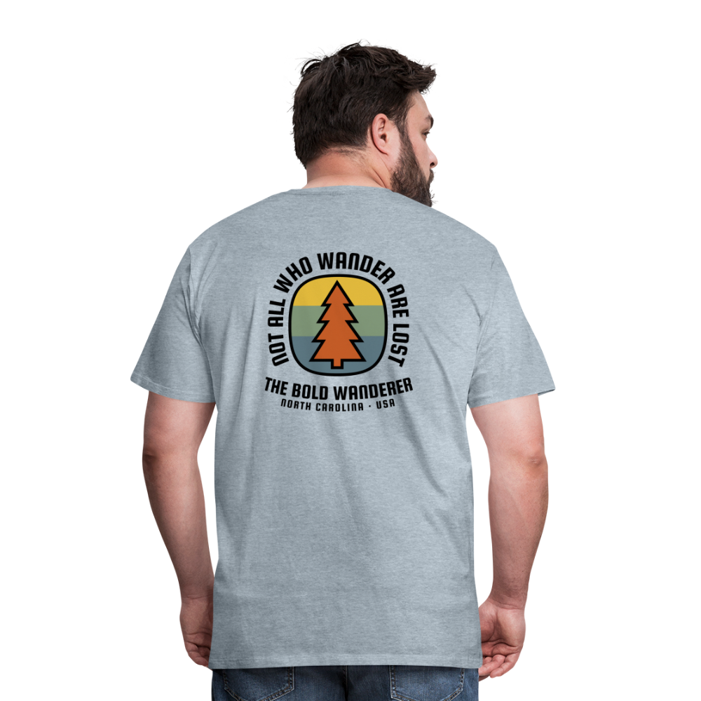 Not All Who Wander Men's Premium T-Shirt - heather ice blue