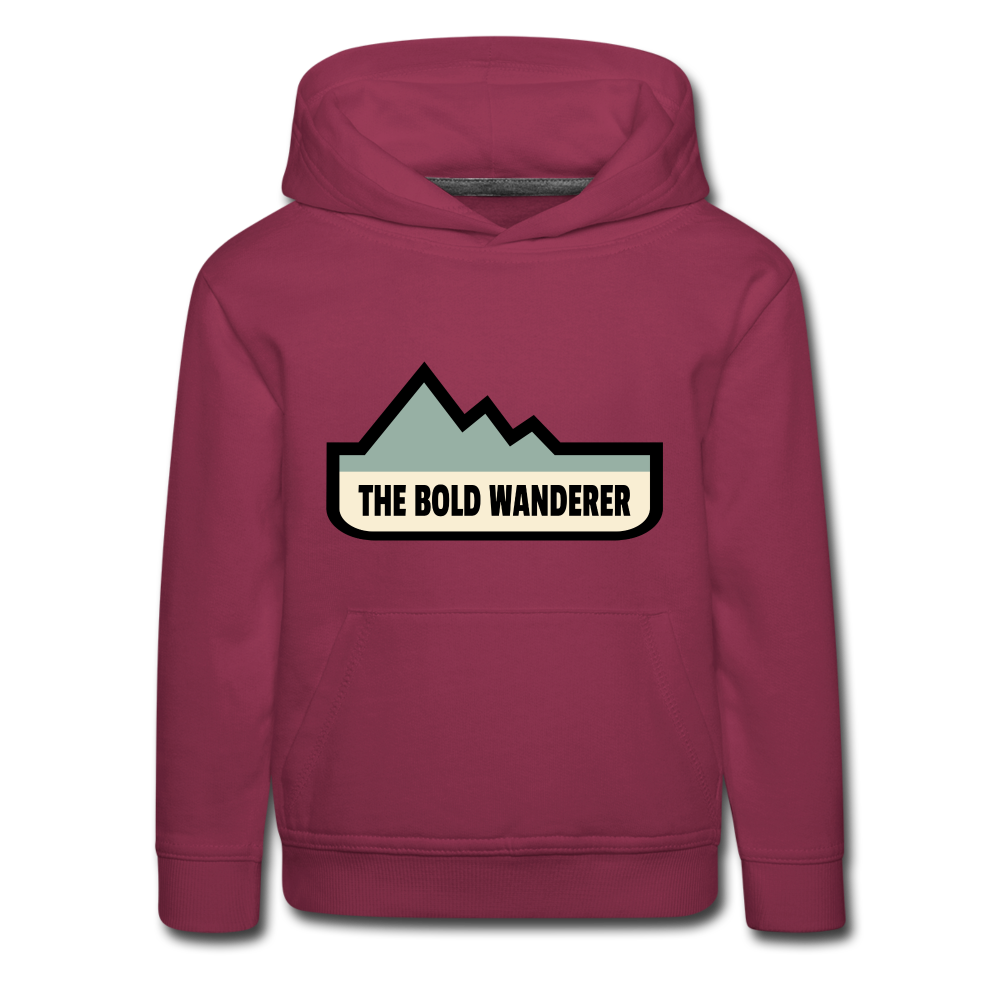 Kids‘ Bold Color Hoodie - burgundy