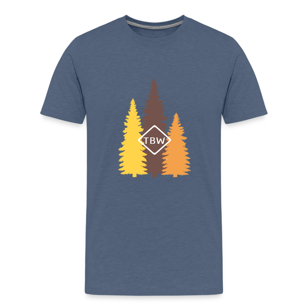 Men's Premium Fall Logo T-Shirt - heather blue