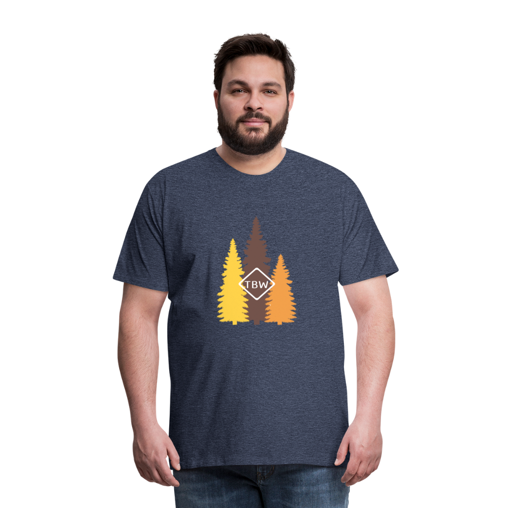 Men's Premium Fall Logo T-Shirt - heather blue