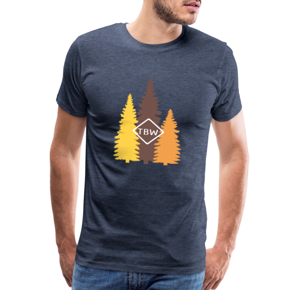 Men's Premium Fall Logo T-Shirt - heather blue