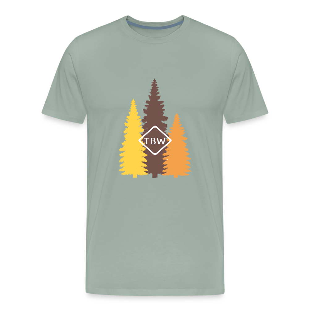 Men's Premium Fall Logo T-Shirt - steel green