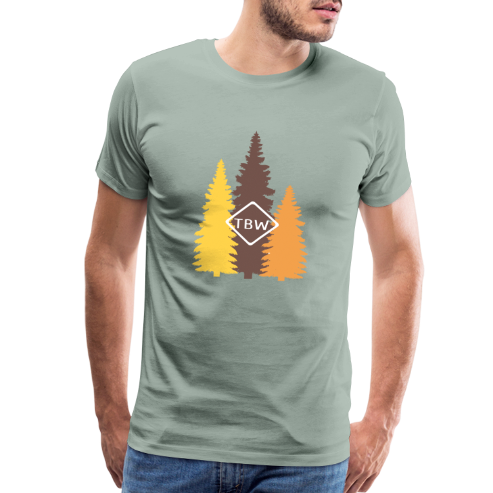 Men's Premium Fall Logo T-Shirt - steel green