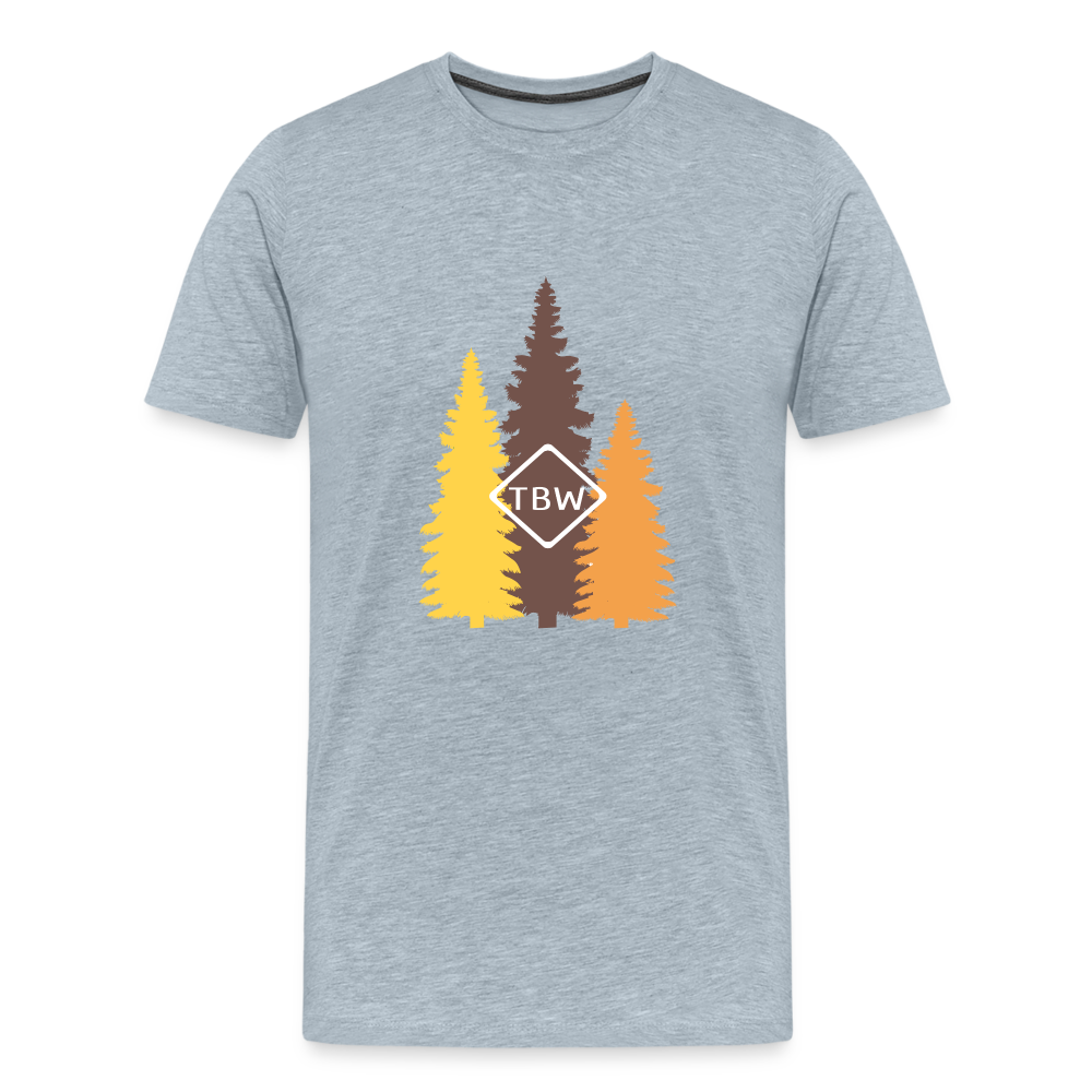 Men's Premium Fall Logo T-Shirt - heather ice blue