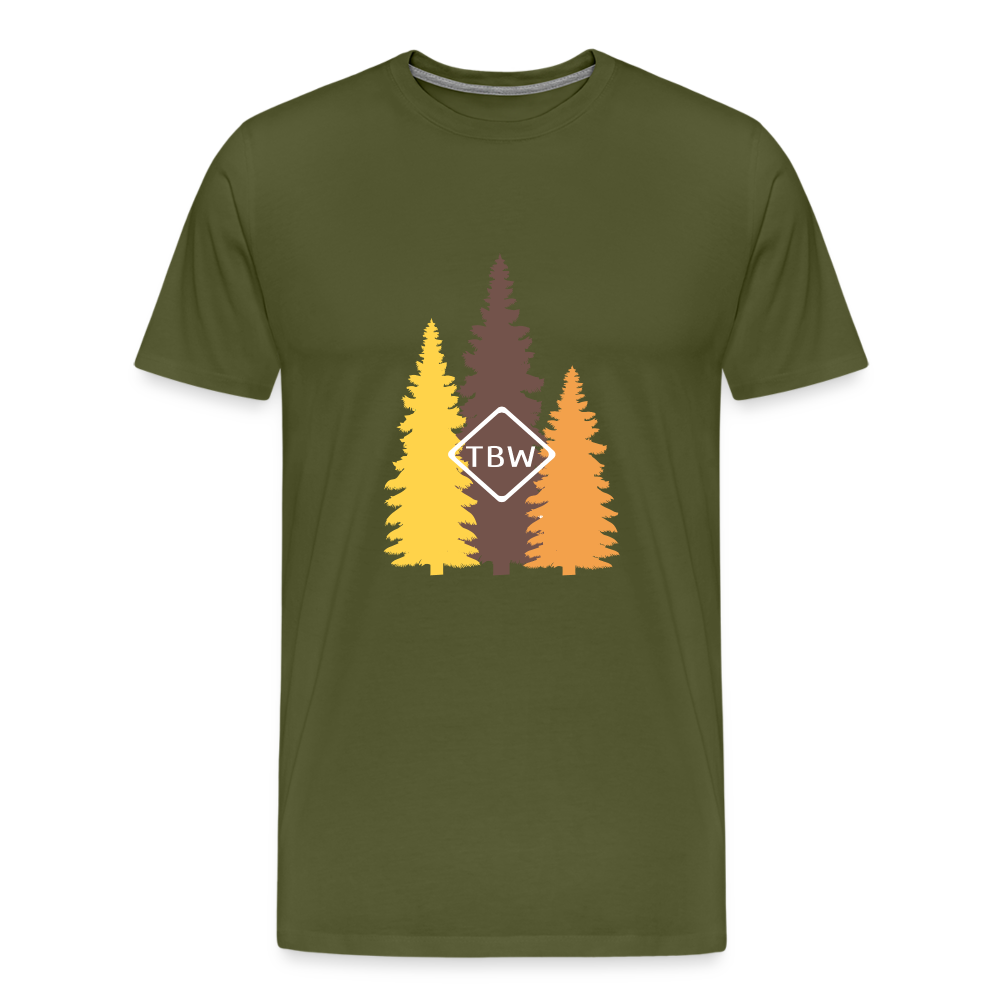 Men's Premium Fall Logo T-Shirt - olive green